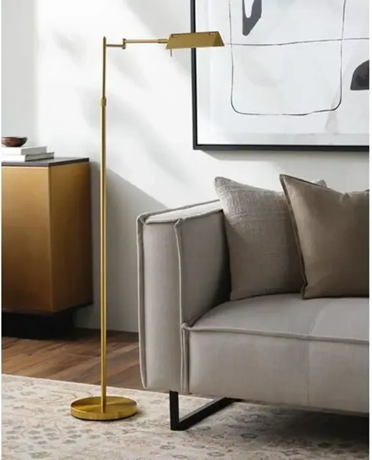 Kirk Floor Task Lamp - Gold