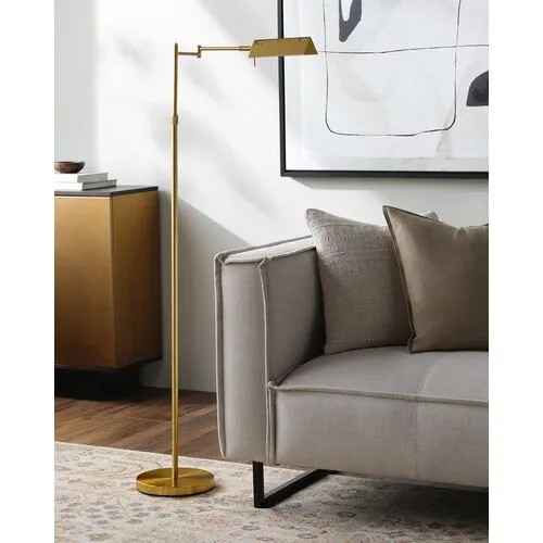 Kirk Floor Task Lamp - Gold