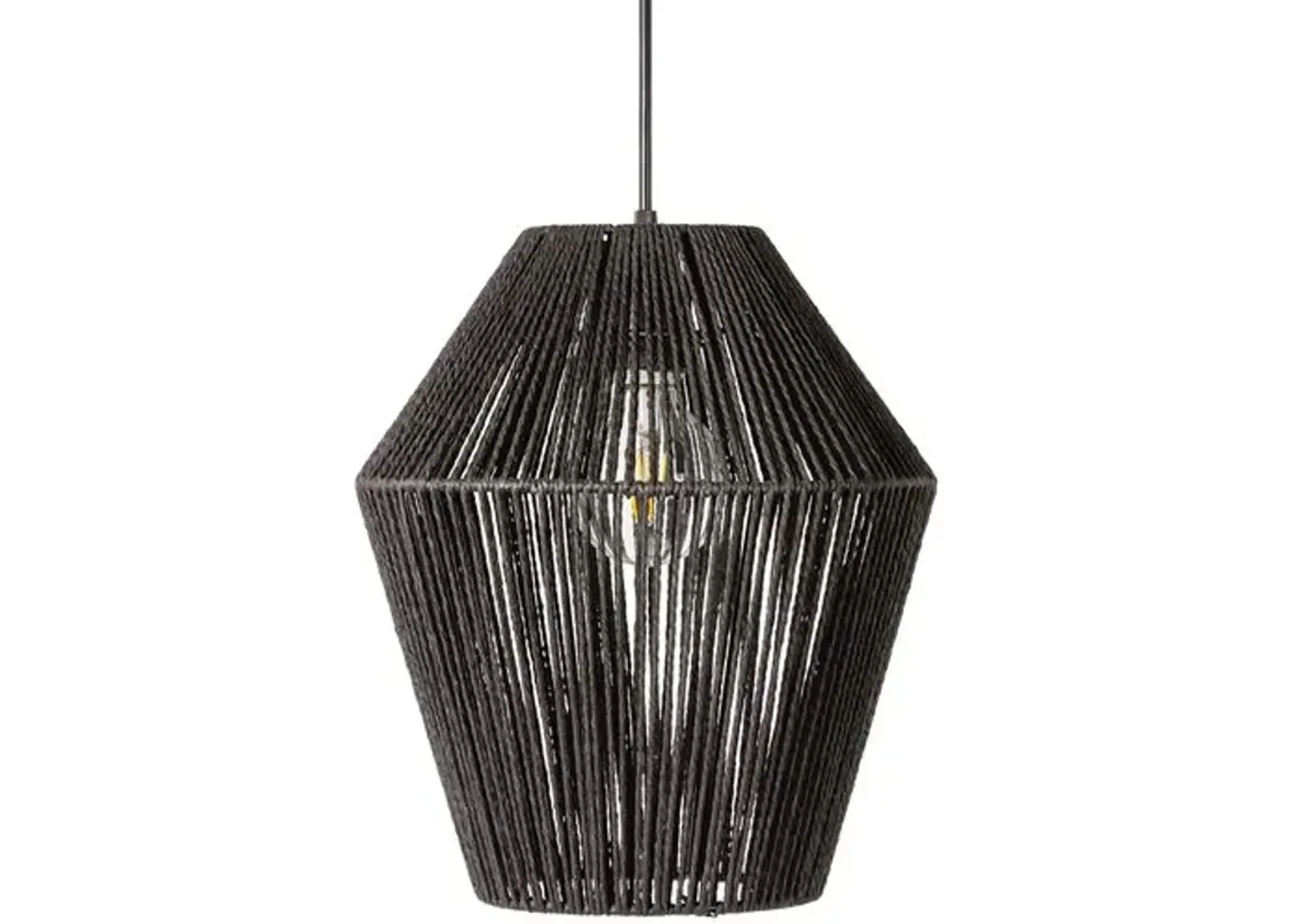 Ariel Natural Paper Pendant - Black