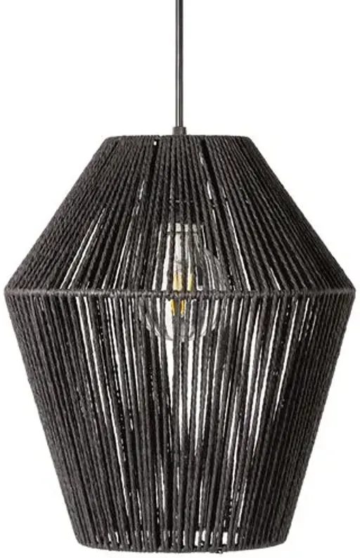 Ariel Natural Paper Pendant - Black