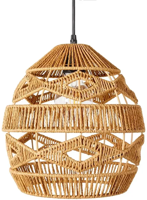 Bahama Woven Pendant, Beige