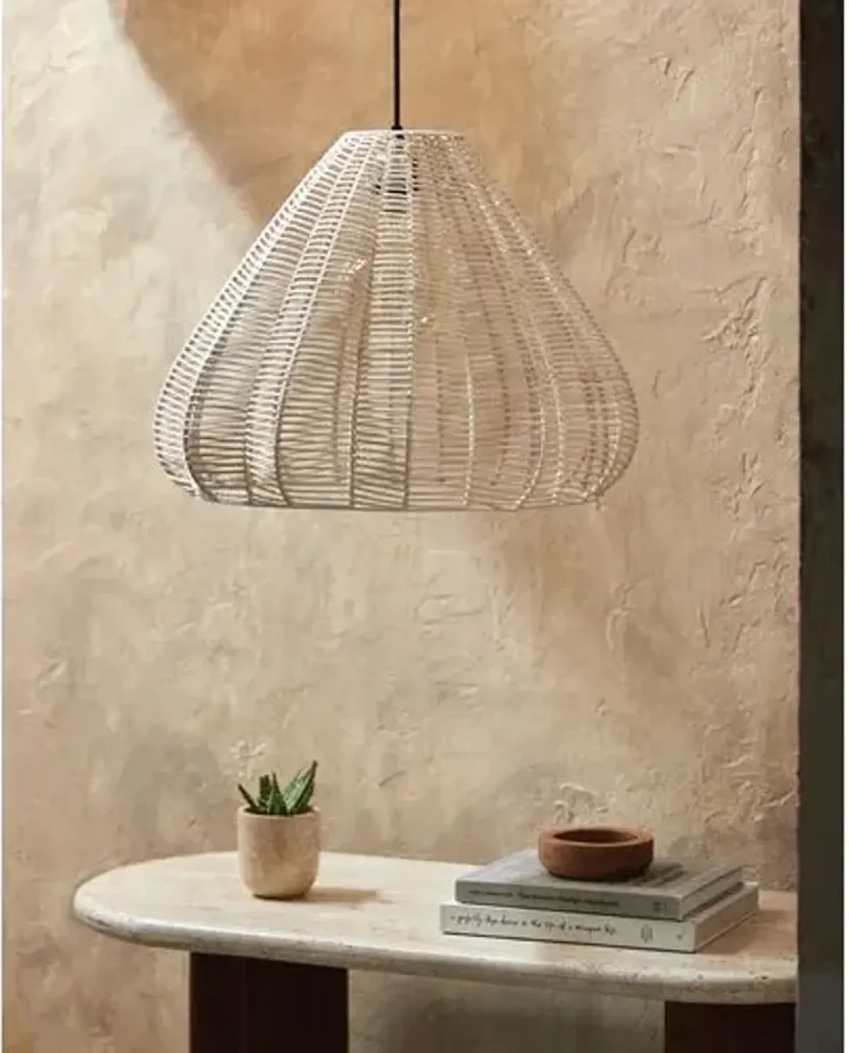 Tulum Rattan Pendant - Beige