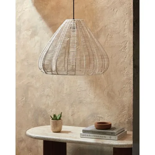 Tulum Rattan Pendant - Beige