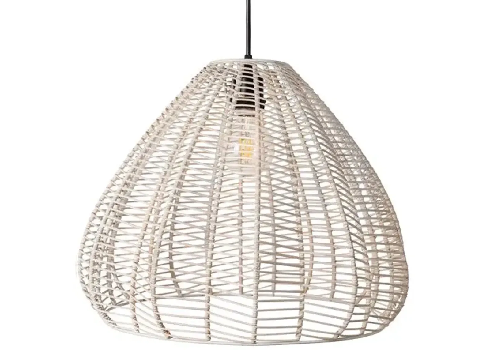 Tulum Rattan Pendant - White