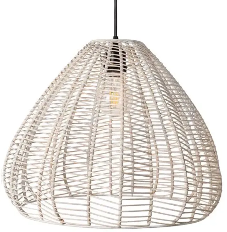 Tulum Rattan Pendant - White