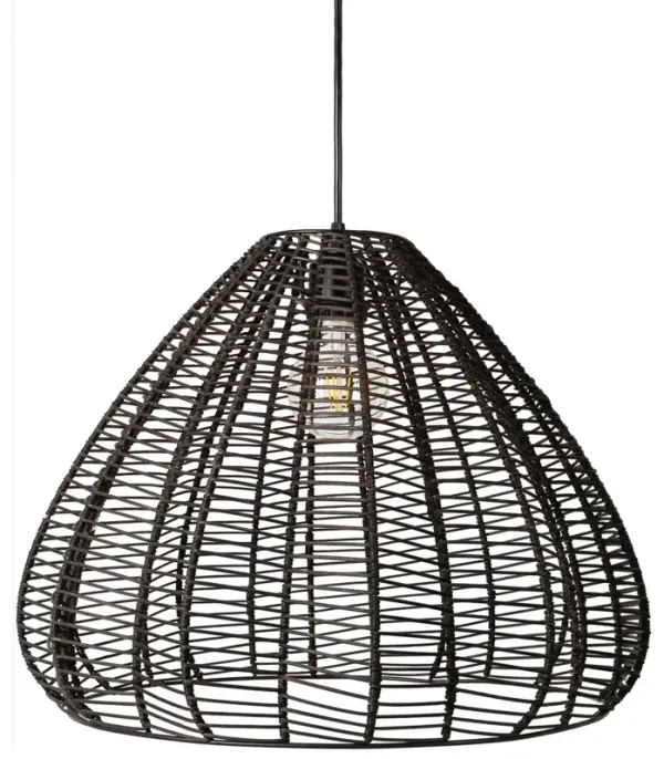Tulum Rattan Pendant - Black