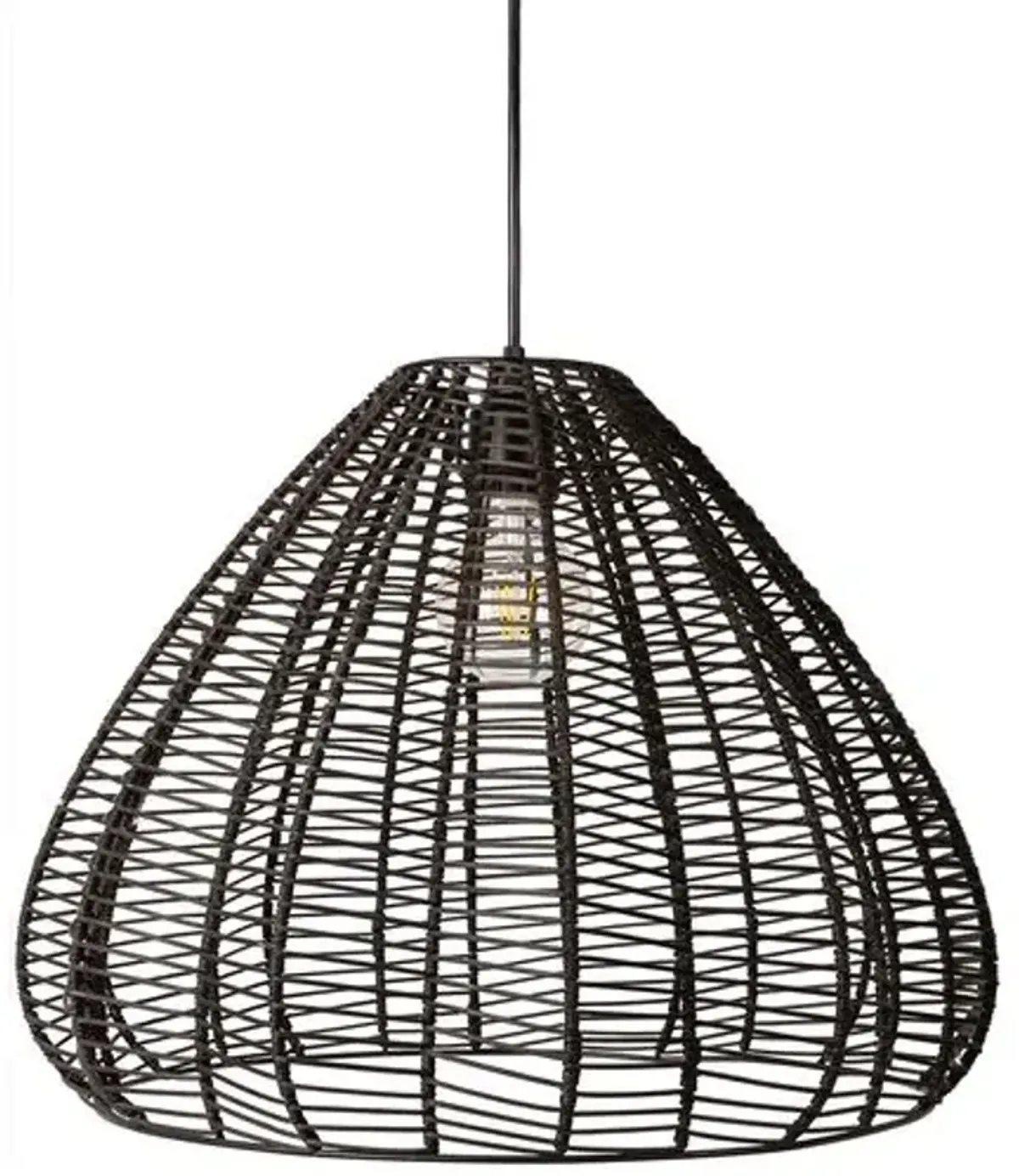 Tulum Rattan Pendant - Black