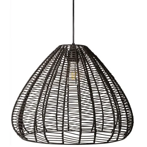 Tulum Rattan Pendant - Black