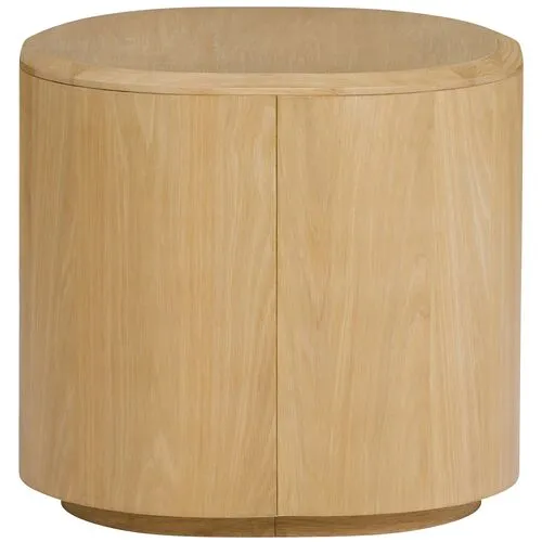 Akio Side Table - Light Natural Oak - Tulsi Home - Brown