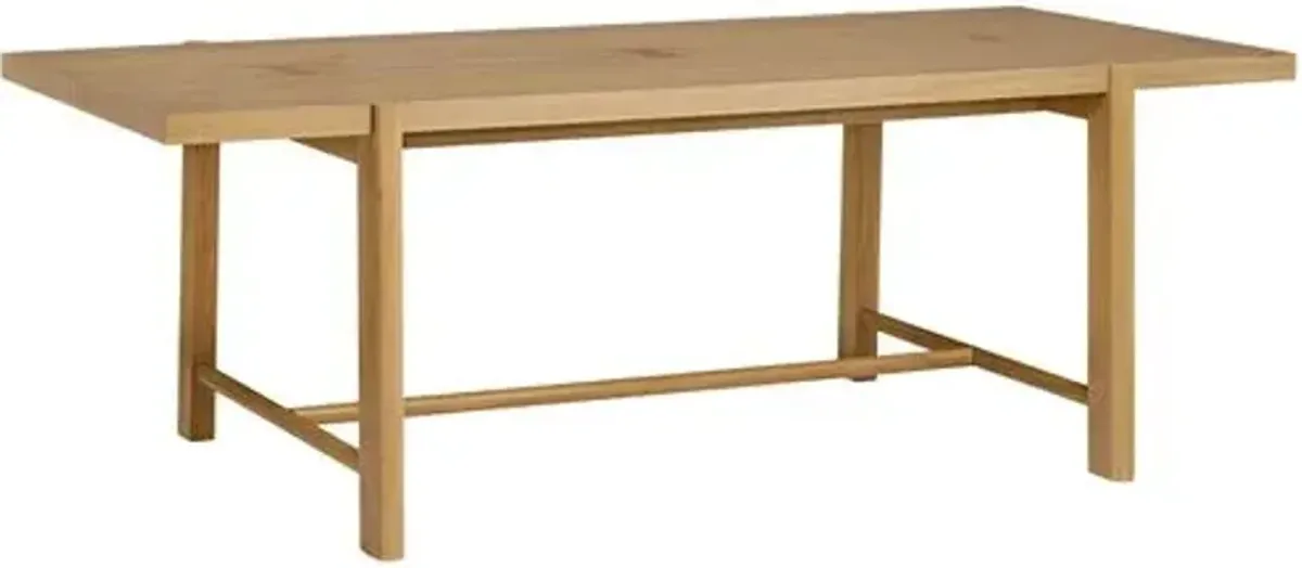 Kenneth Farmhouse Dining Table - Light Natural Oak - Tulsi Home