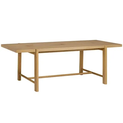 Kenneth Farmhouse Dining Table - Light Natural Oak - Tulsi Home