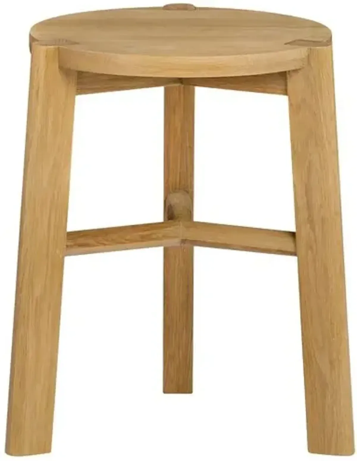 Kenneth Farmhouse Side Table - Light Natural Oak - Tulsi Home - Brown