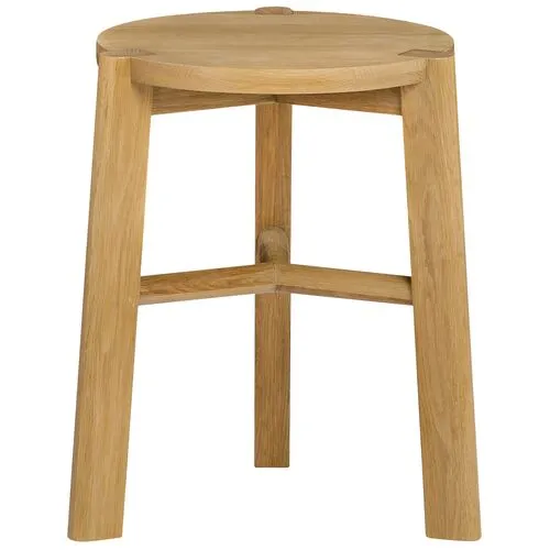 Kenneth Farmhouse Side Table - Light Natural Oak - Tulsi Home - Brown