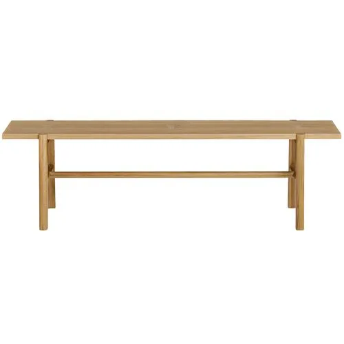 Kenneth Dining Bench - Light Natural Oak - Tulsi Home - Brown