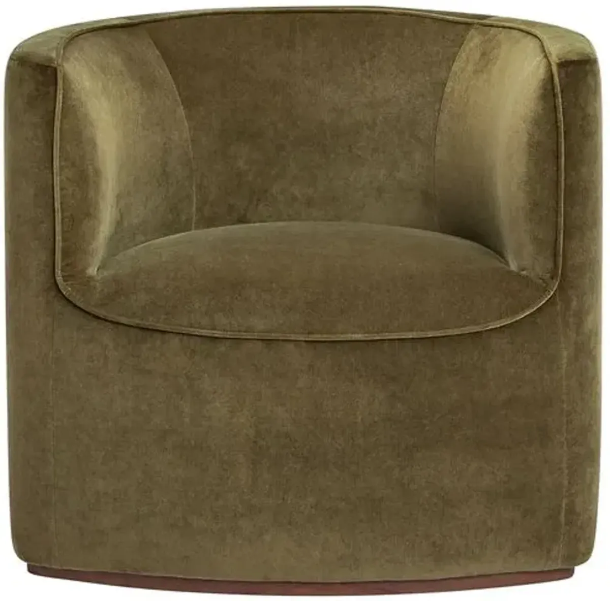 Eniko Velvet Barrel Back Chair - Tulsi Home - Green