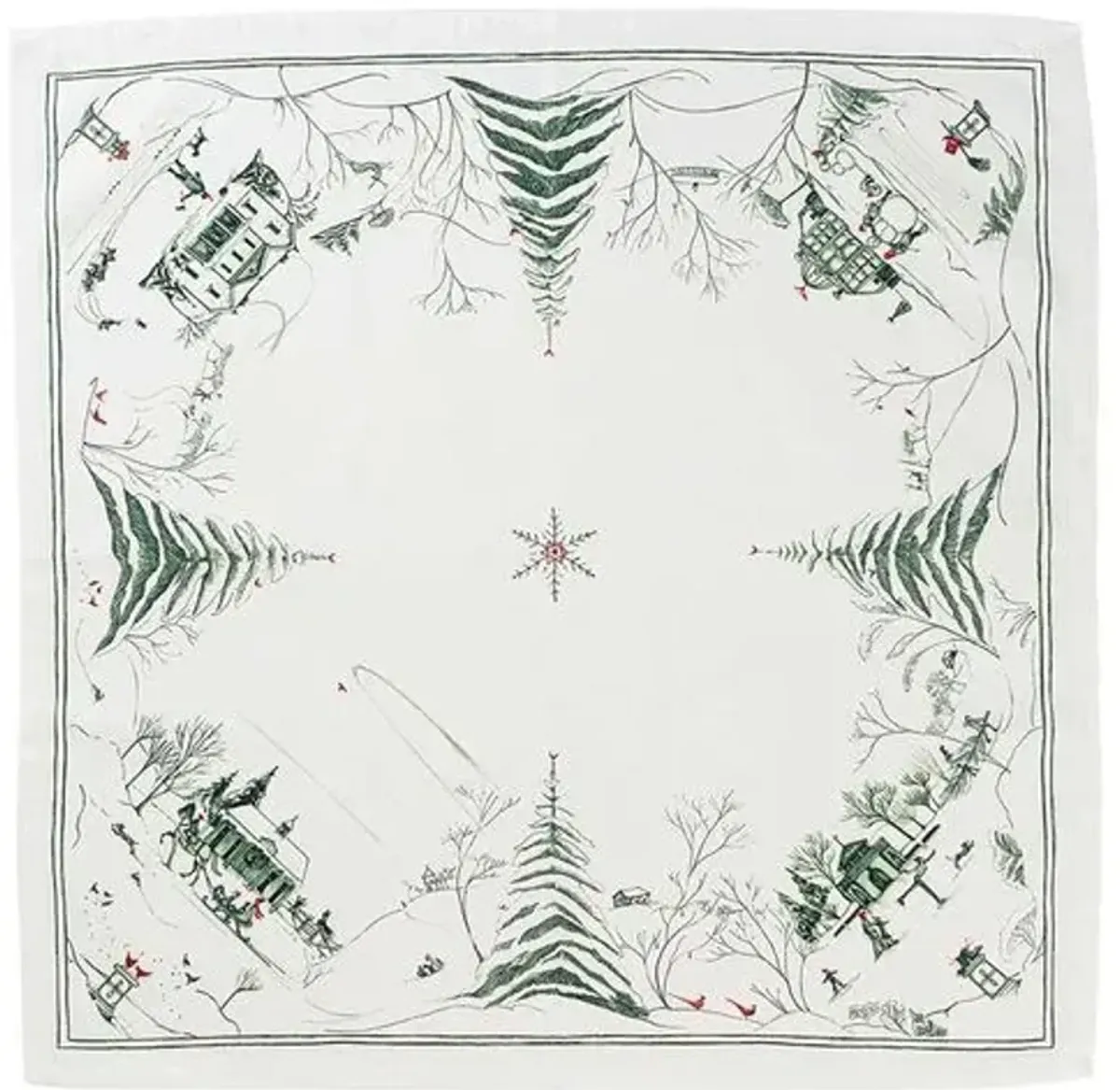 Country Estate Winter Frolic Napkin - Evergreen - Juliska