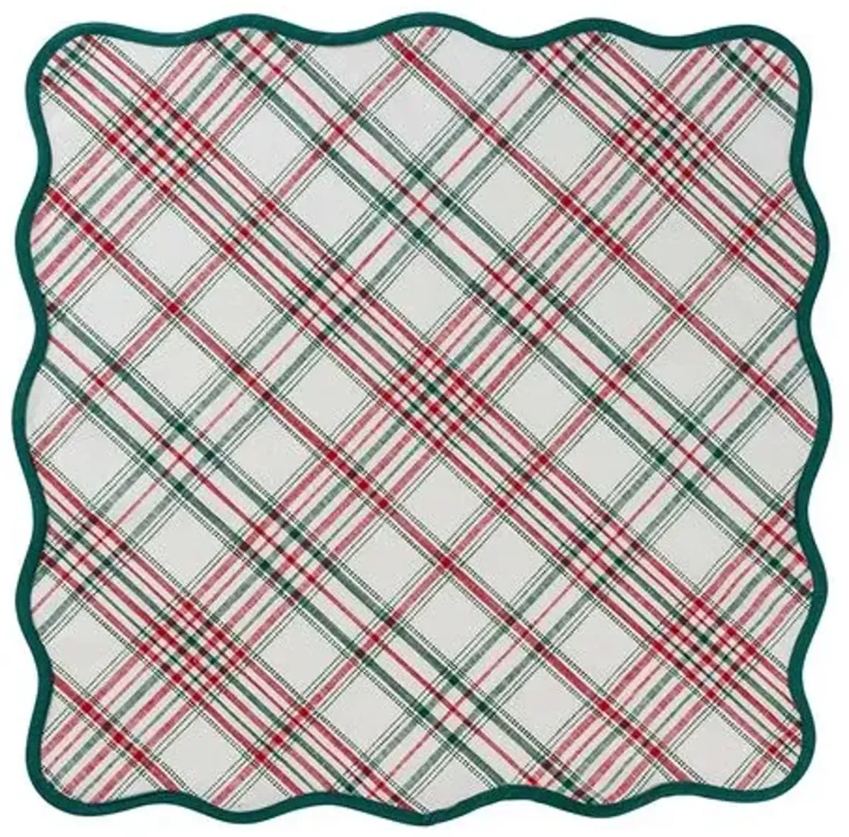 Merry Tartan Napkin - Juliska - Red