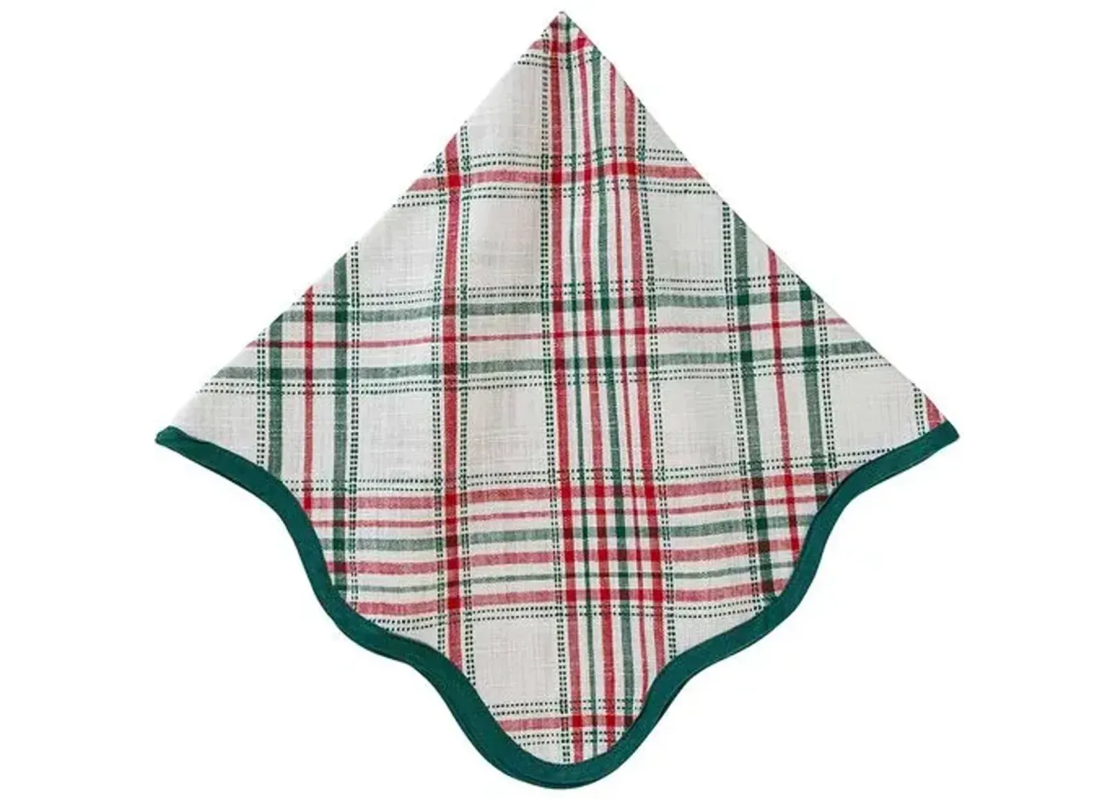 Merry Tartan Napkin - Juliska - Red