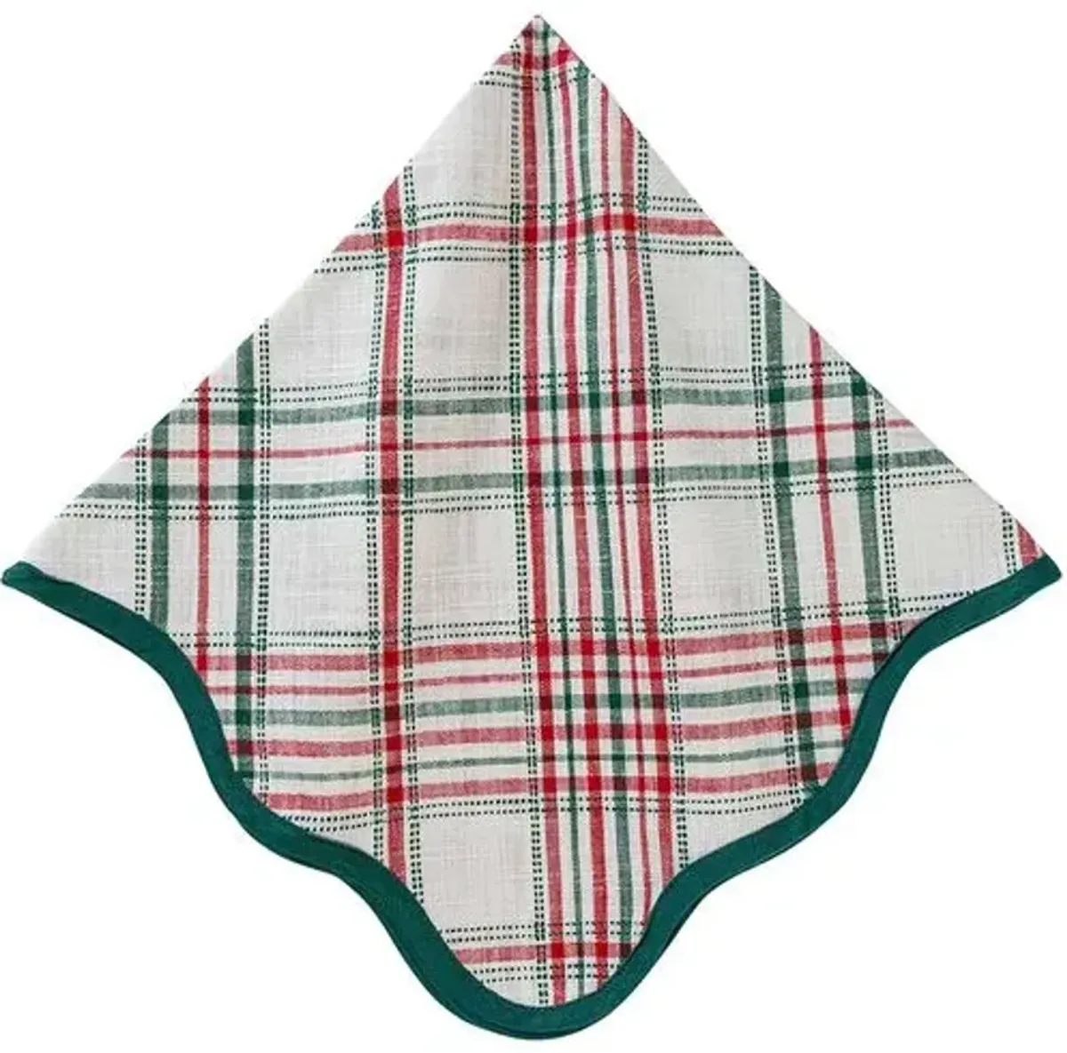 Merry Tartan Napkin - Juliska - Red