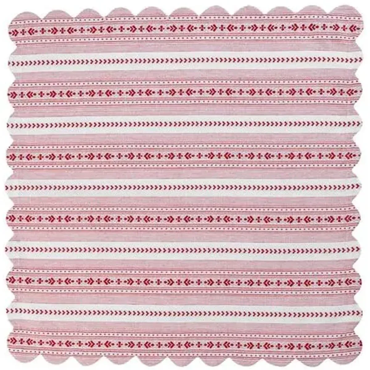 Villa Stripe Napkins - Juliska - Red