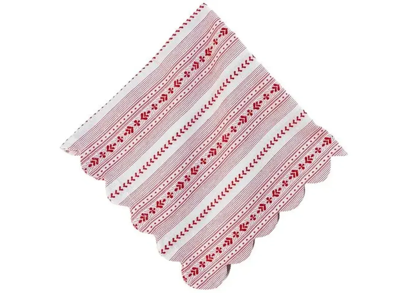 Villa Stripe Napkins - Juliska - Red