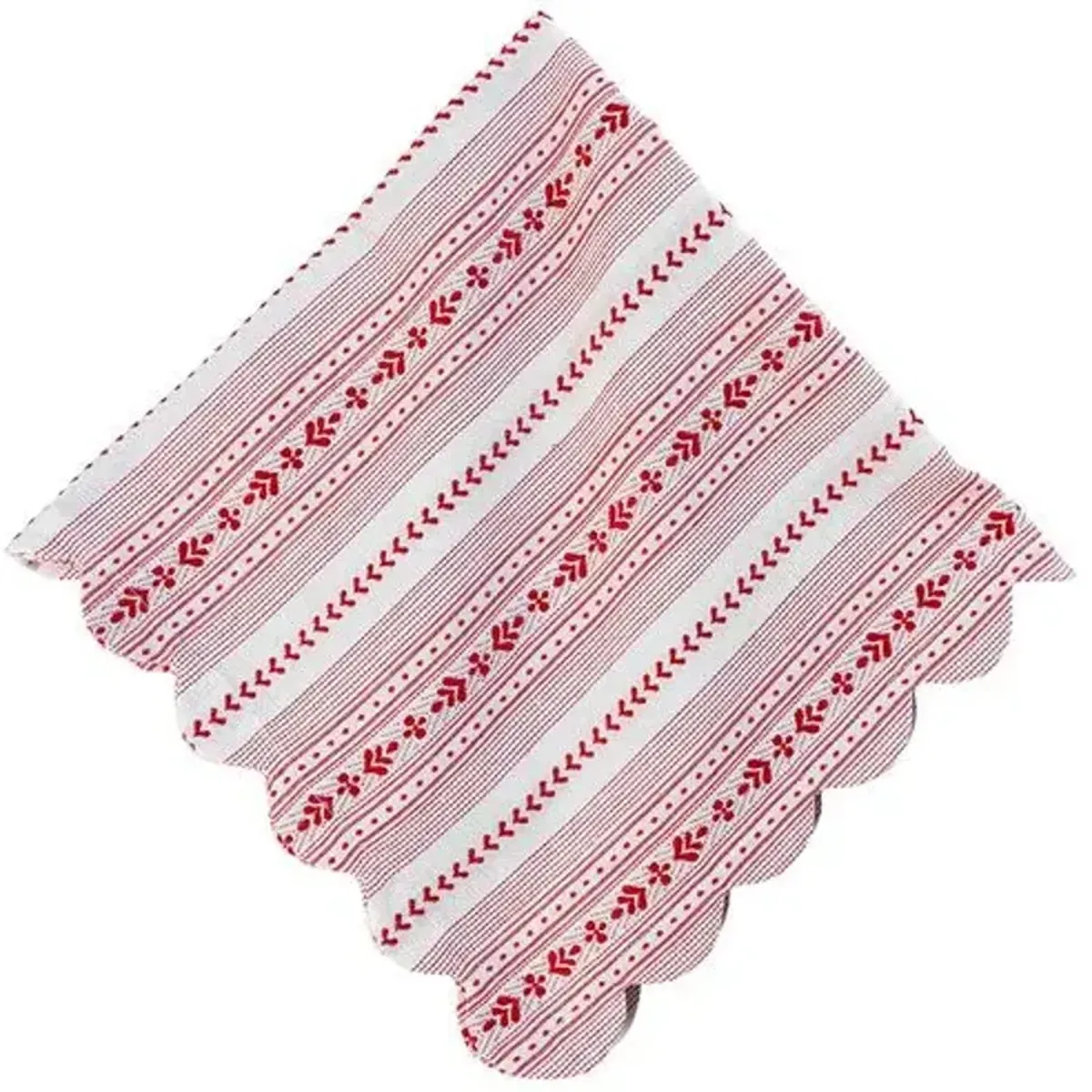 Villa Stripe Napkins - Juliska - Red