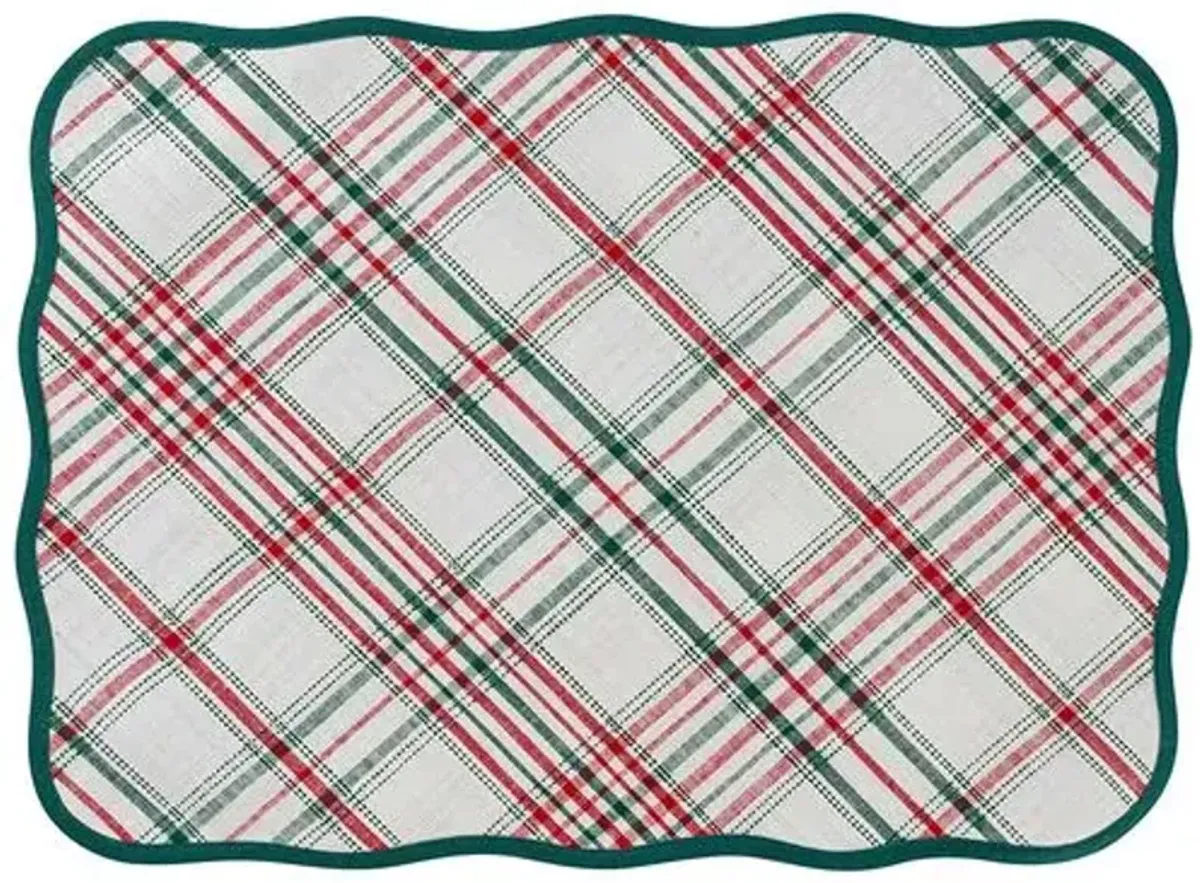 Merry Tartan Placemat - Juliska - Red