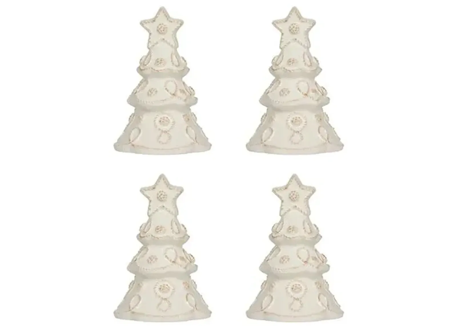 Set of 4 Berry & Thread Tree Place Card Holders - Juliska - White