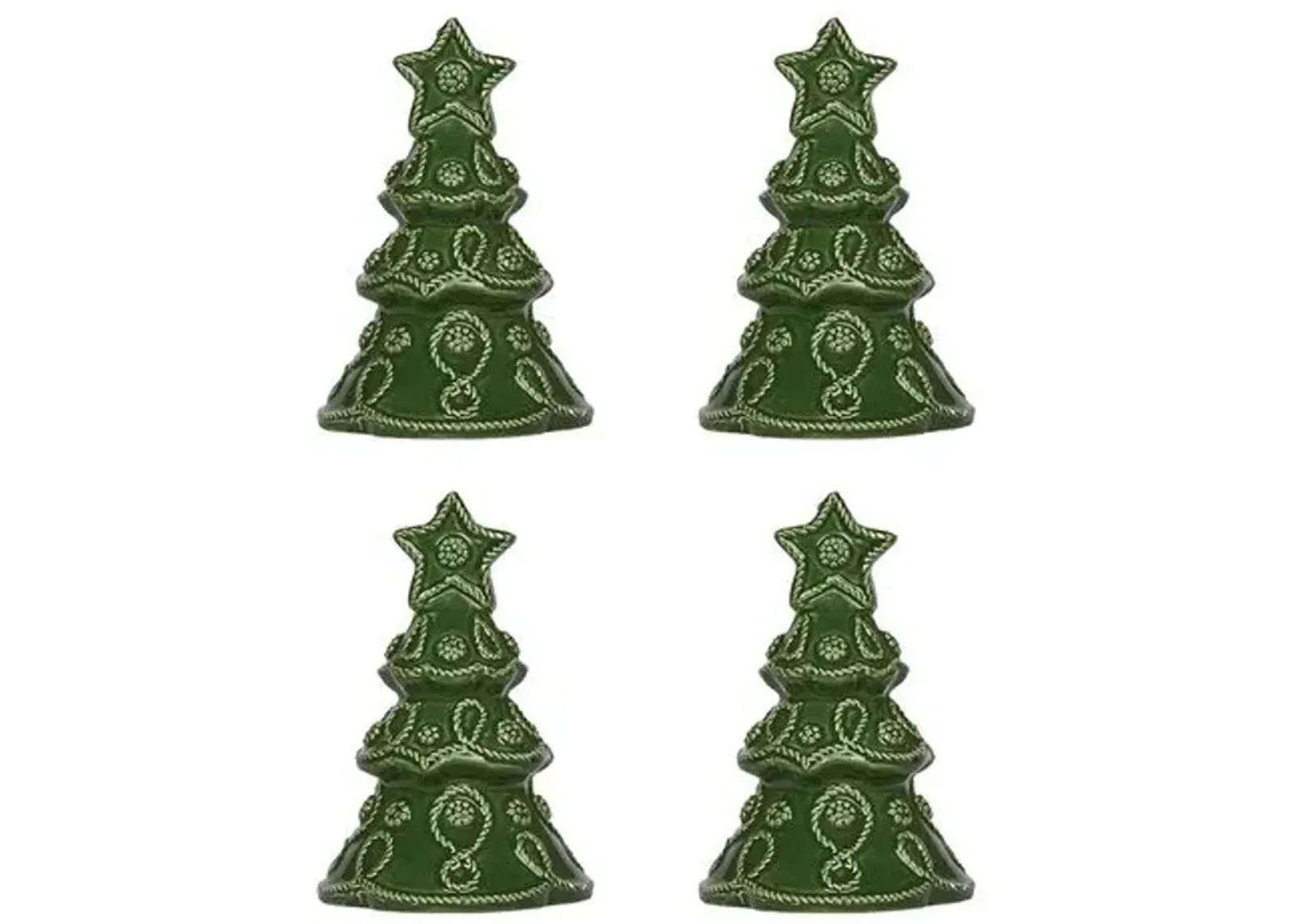 Set of 4 Berry & Thread Tree Place Card Holders - Juliska - Green