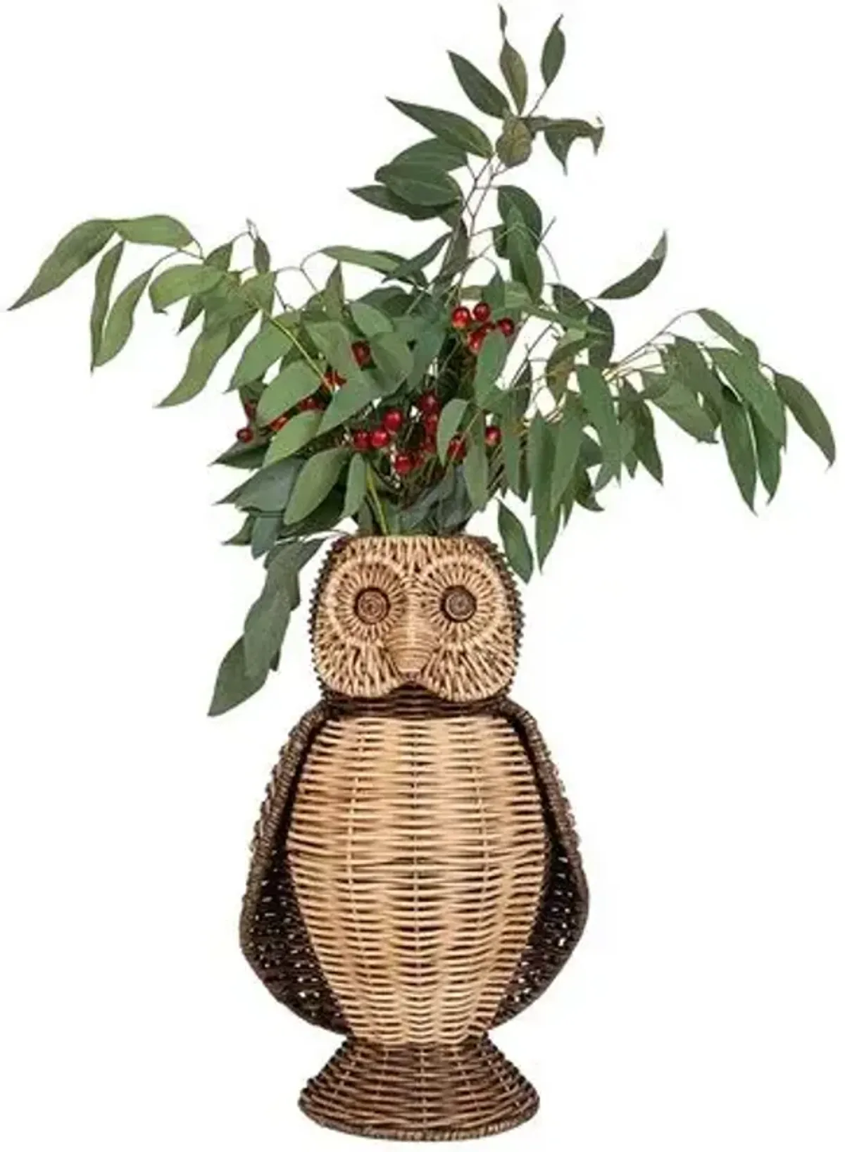 Devon Willow 15" Owl Vase - Juliska - Brown