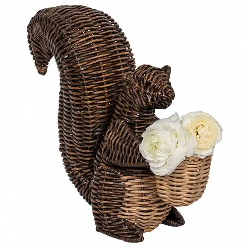 Devon Willow Squirrel Flameless Candle Holder - Juliska - Brown