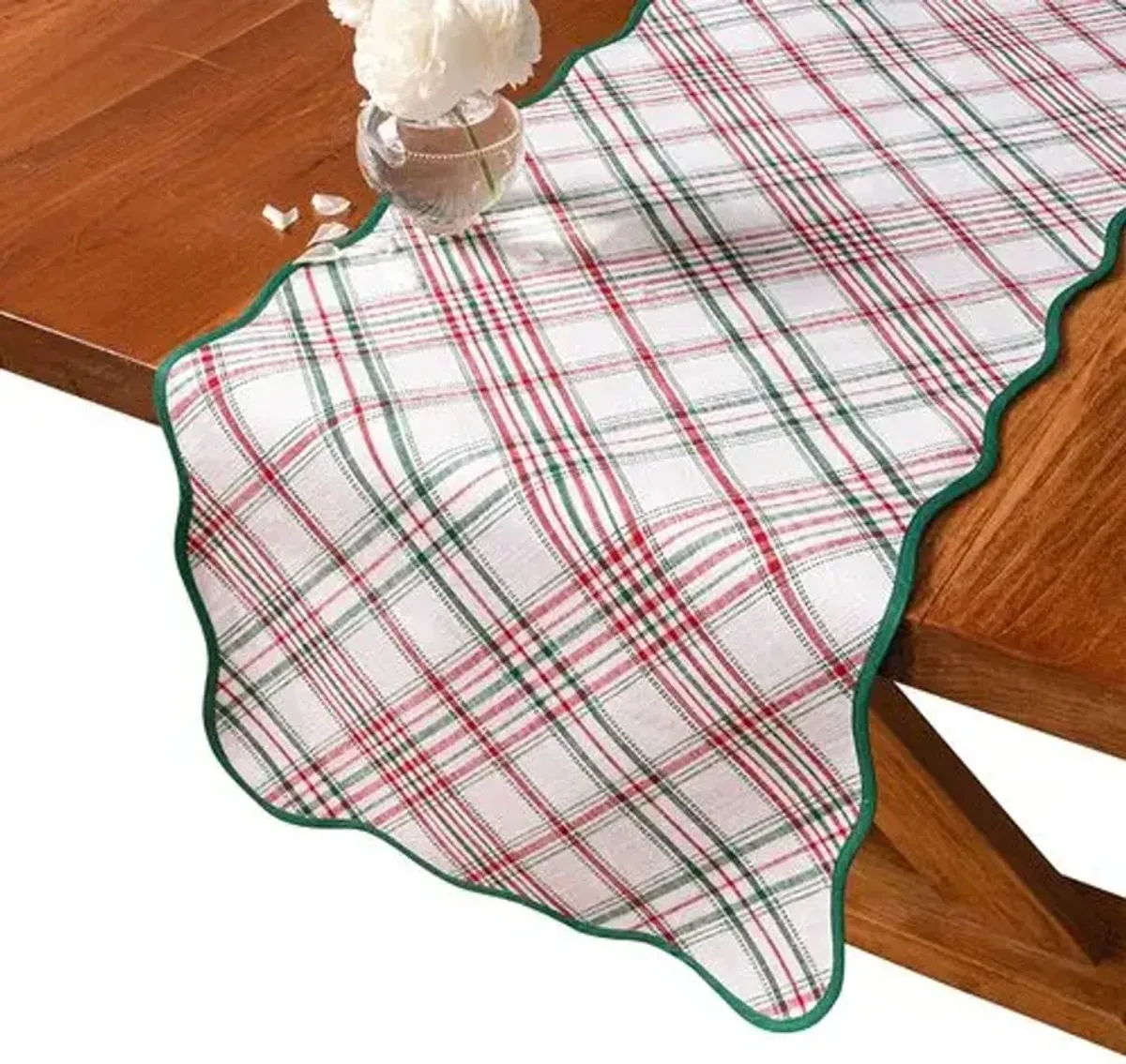 Merry Tartan Table Runner - 18x90 - Juliska - Red