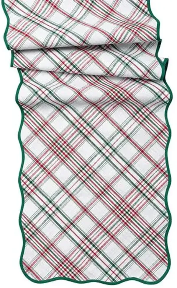Merry Tartan Table Runner - 18x90 - Juliska - Red