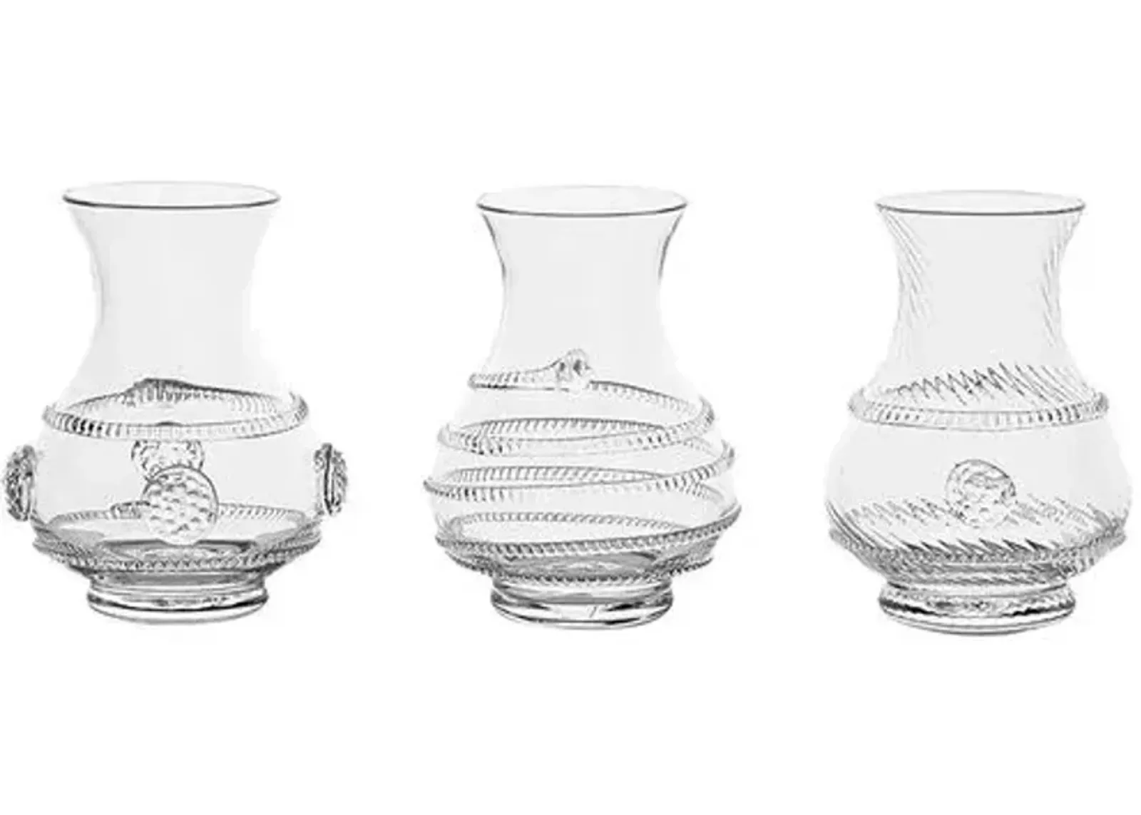 Set of 3 Mini Vase Trios - Juliska - Clear