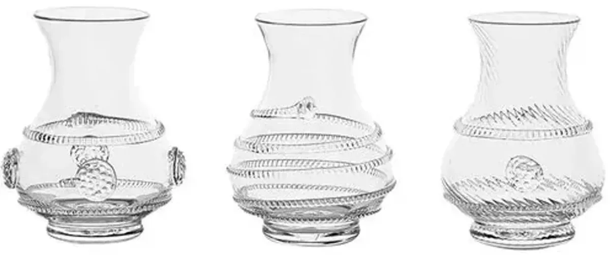 Set of 3 Mini Vase Trios - Juliska - Clear