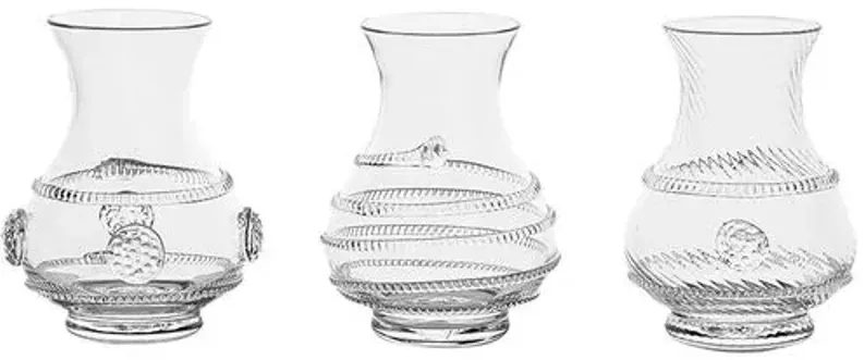 Set of 3 Mini Vase Trios - Juliska - Clear