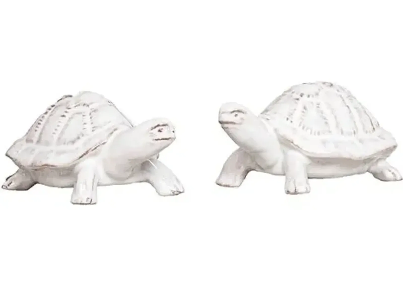 Clever Creatures Turtle Salt and Pepper Set - Juliska - White