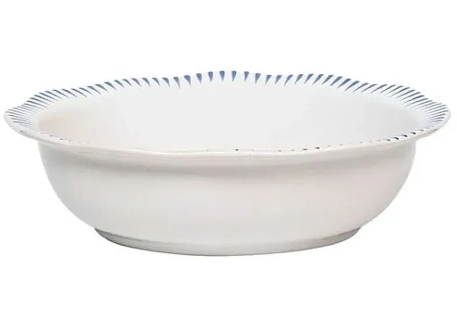 Sitio Stripe 12" Serving Bowl - Delft Blue - Juliska