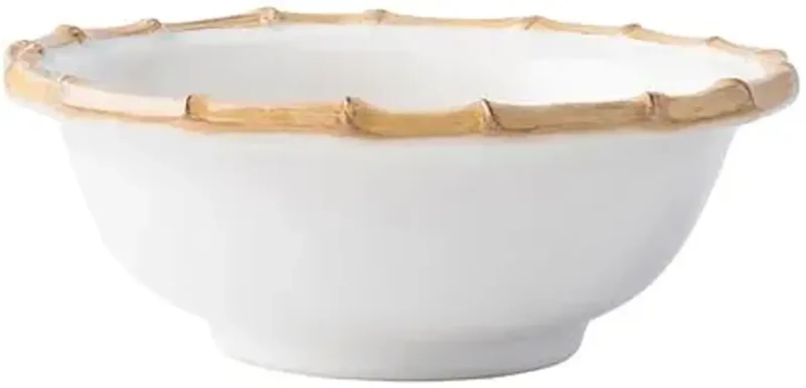 Set of 4 Bamboo Cereal/Ice Cream Bowls - Natural - Juliska - White