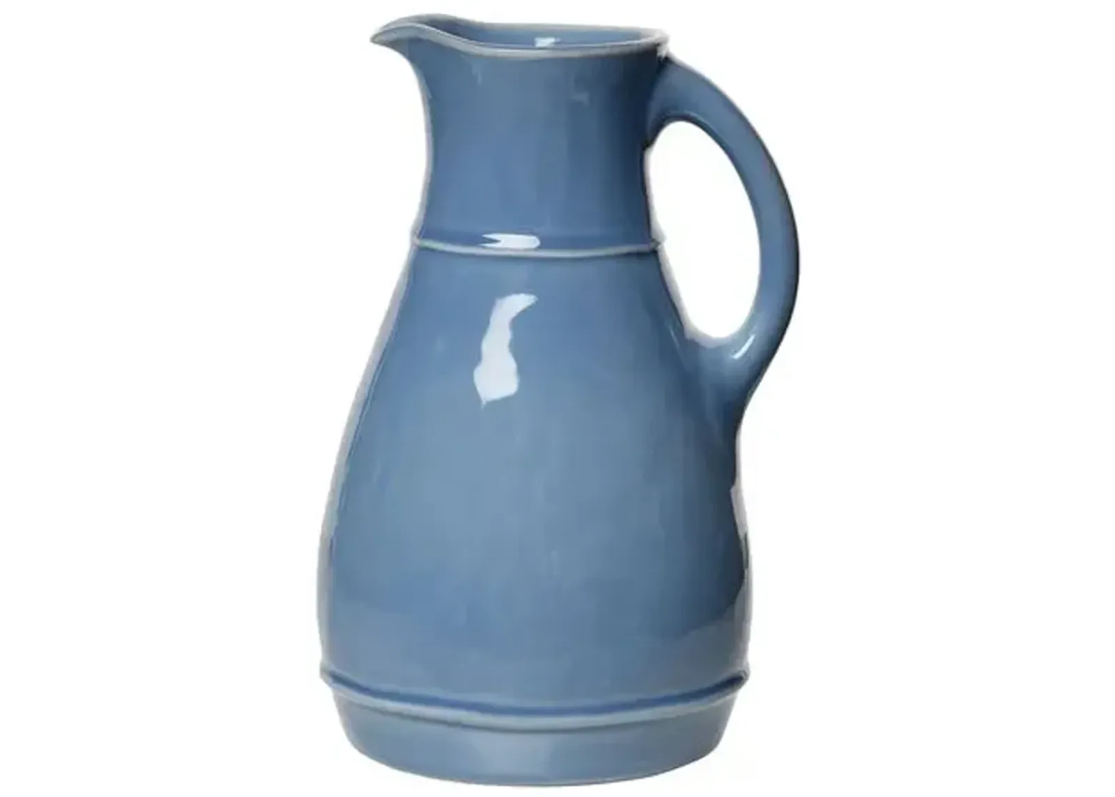 Puro Ceramic Pitcher - Chambray - Juliska - Blue