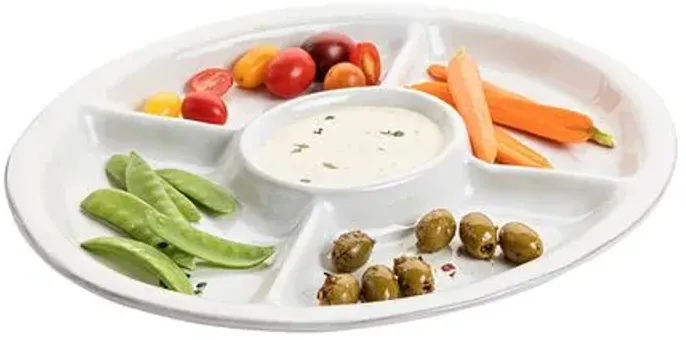 Puro 15" Crudite Platter - Whitewash - Juliska