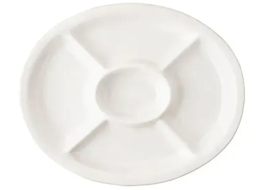 Puro 15" Crudite Platter - Whitewash - Juliska