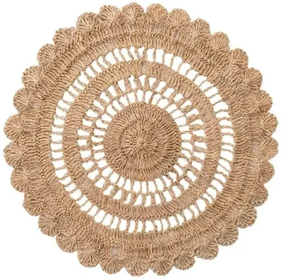 Macrame Placemat - Natural - Juliska - Brown