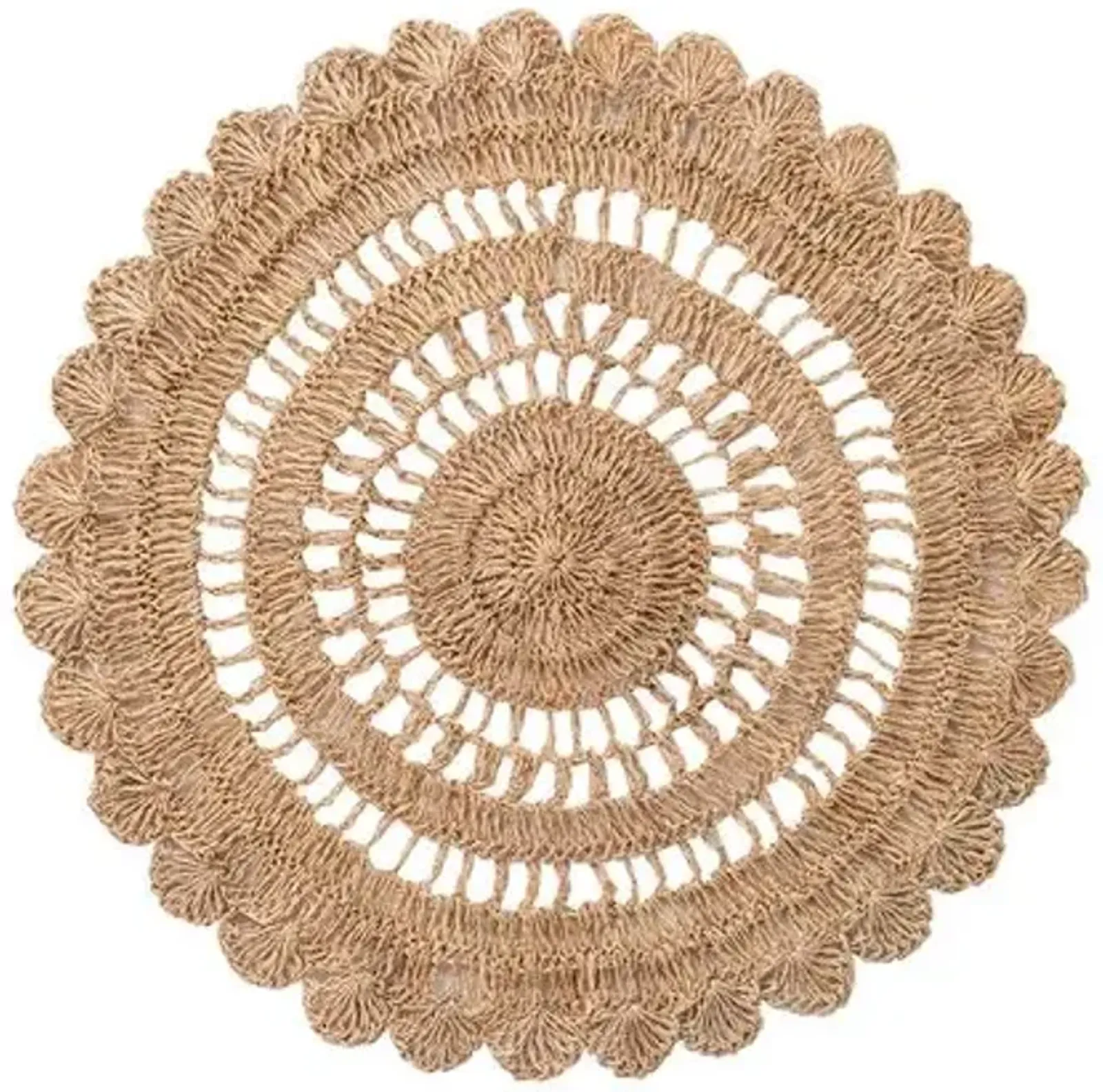 Macrame Placemat - Natural - Juliska - Brown