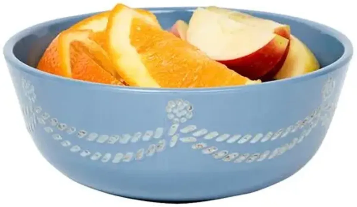 Berry & Thread Melamine Cereal/Ice Cream Bowl - Chambray - Juliska - Blue