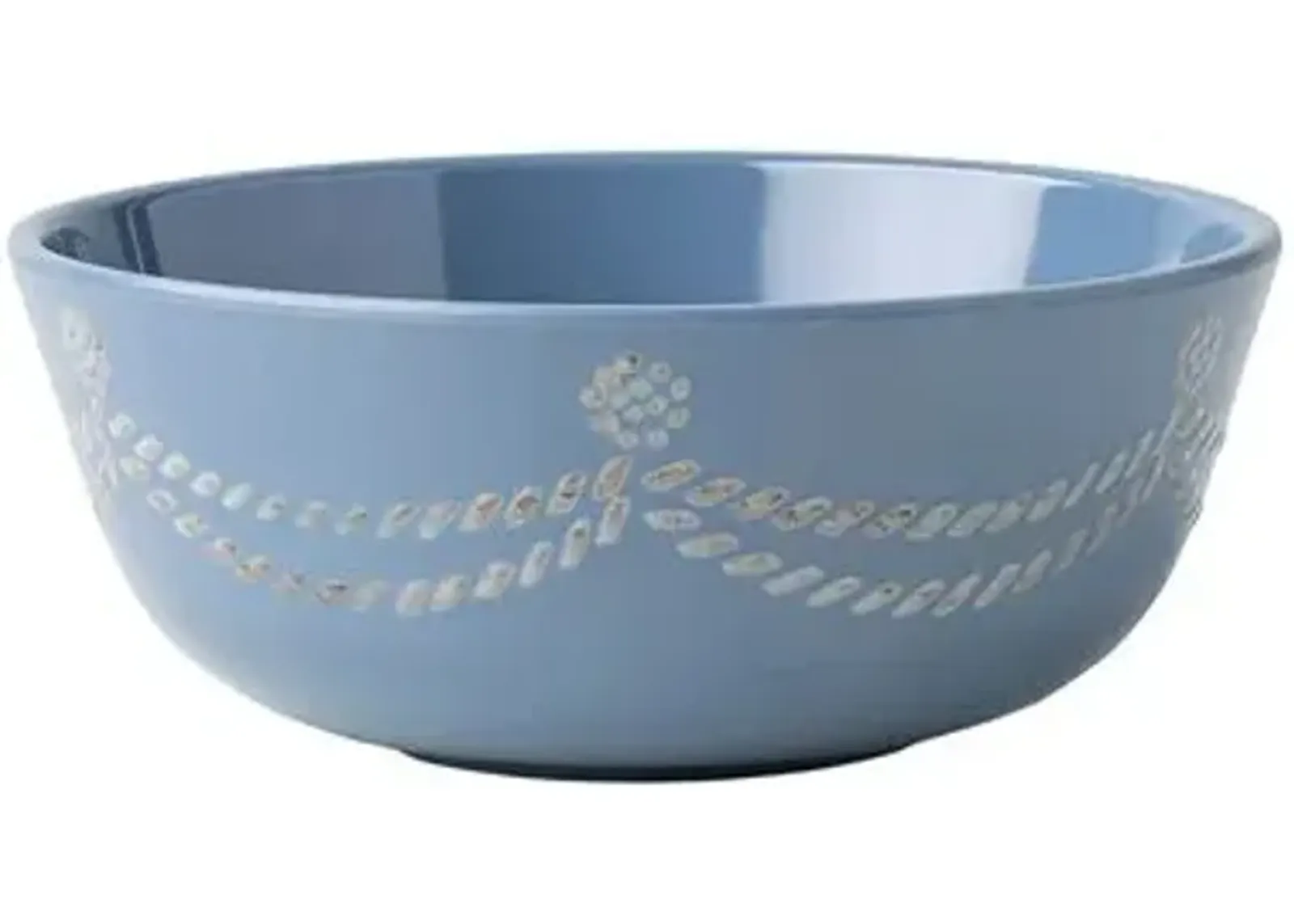 Berry & Thread Melamine Cereal/Ice Cream Bowl - Chambray - Juliska - Blue