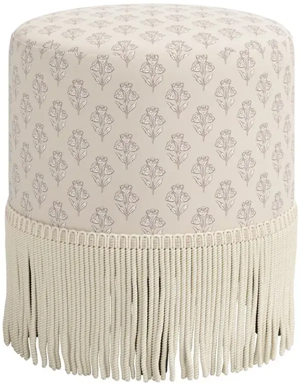 Ann Fringe Ottoman, Francie