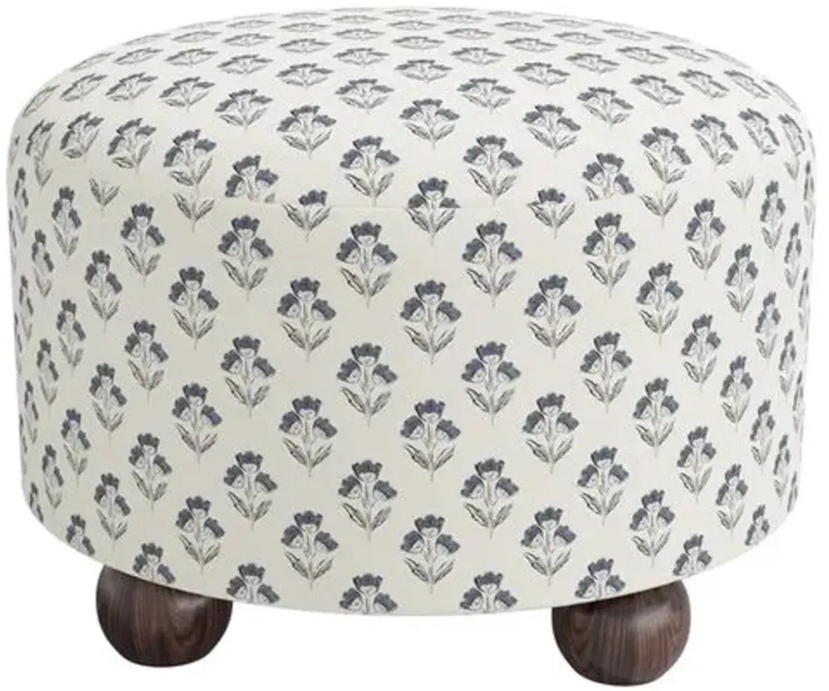 Brooke Ottoman - Francie - Blue