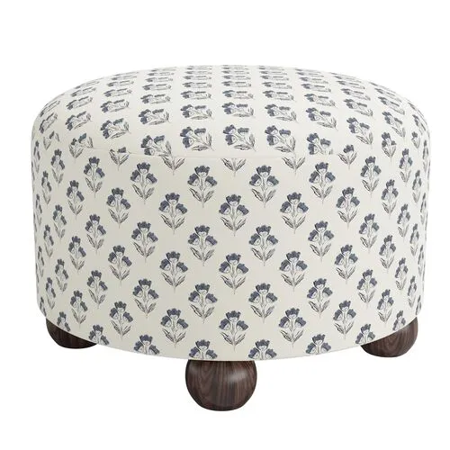 Brooke Ottoman - Francie - Blue