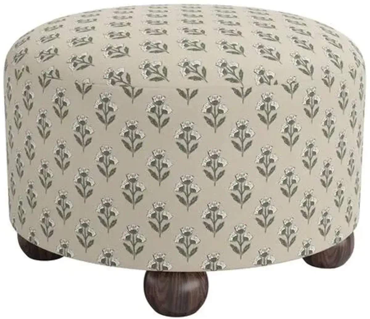 Brooke Ottoman - Francie - Green